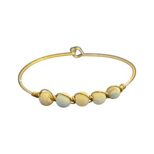 NWT - Gold And Stone Bangle Bracelet